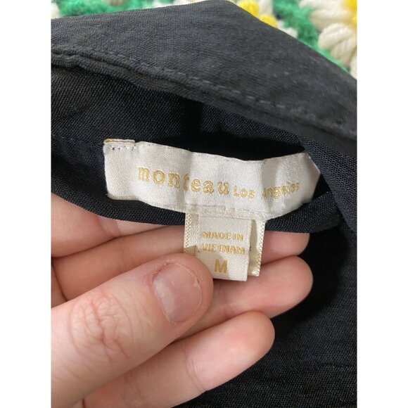 Monteau Black Double-Breasted Midi Dress - Picture 7 of 8